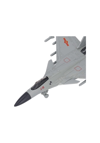 23 Cm J-15 Askeri Jet Replika Modeli - Aydınlatmalı Geri Çekmeli Hava Aracı Çocuk Maketi Piller Hazır Kullanıma Dahil