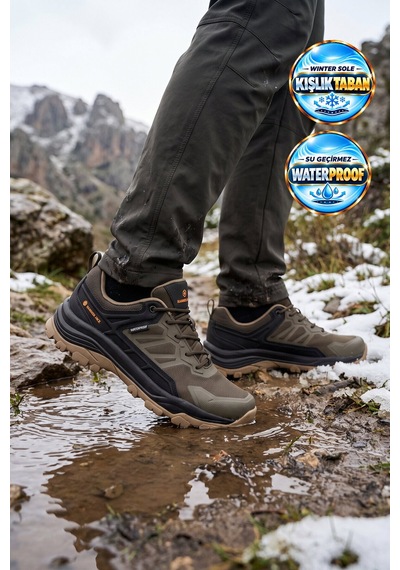 Hammer Jack Kaymaz Tabanlı Su Geçirmez Haki-siyah Erkek Outdoor Trekking Ayakkabı Edmund Çok Renkli