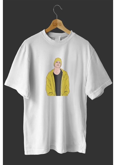 Noıssey -wed Jesse Pinkman 2 Tasarım Baskılı Oversize T-shirt Tişört Beyaz