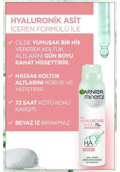 Mineral Hyaluronik Bakım Sprey Deodorant 5'li Set