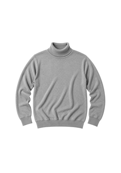 Battalmoda Erkek Büyük Beden Gri Tam Balıkçı Pamuklu Kazak 3xl-4xl-5xl-6xl