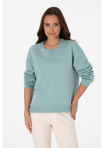 U.S. Polo Assn. Kadın Mint Şardonlu Bisiklet Yaka Basic Sweatshırt 50313586-VR090