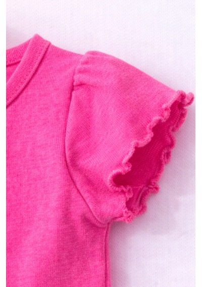 For My Baby Fitilli Kumaş 2 Li Kız Bebek Takım Şortlu Yazlık Pembe1
