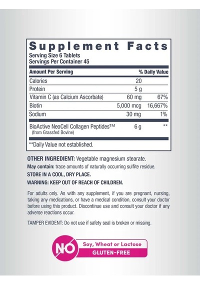 Grassfed Collagen Peptides 270 Tablet