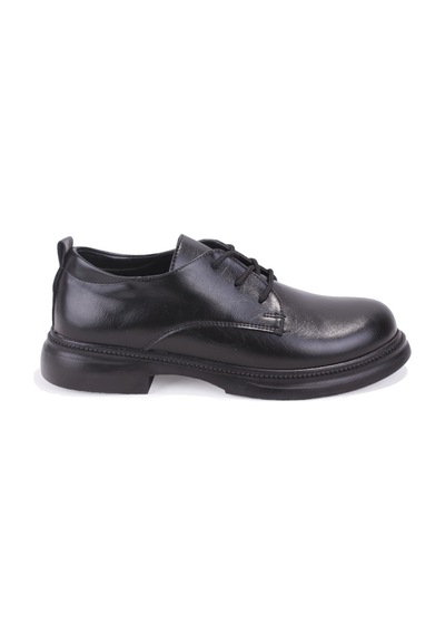 Dagoster Dza07-8892680 Siyah Günlük Bağcıklı Loafer Kadın Ayakkabı Siyah