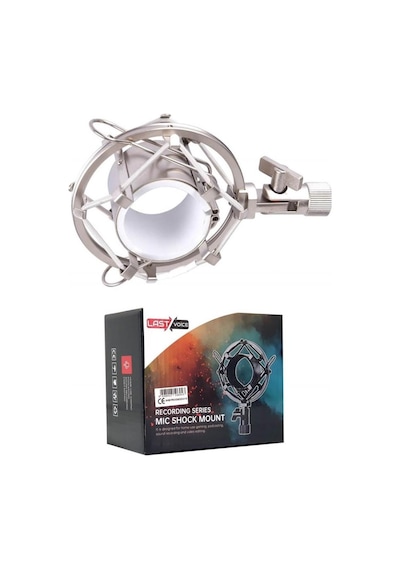 Lastvoice Shm-02 Pro Stüdyo Mikrofon Gri Shock Mount Metal
