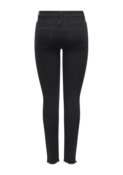 Only Bayan Paçası Püsküllü Skinny Kot Pantolon 15336727 Siyah