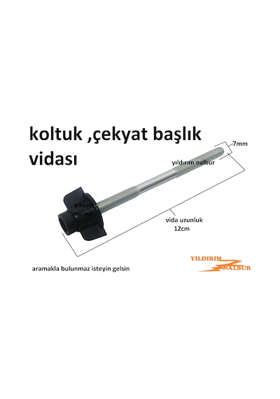 10 Adet Çekyat Başlık Bağlantı Civatası Saplama Koltuk Başlık Bağ