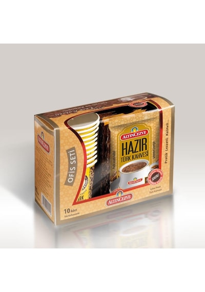 Altıncezve Hazır Türk Kahvesi Ofis Seti Şekerli 10'lu 10 x 11 G