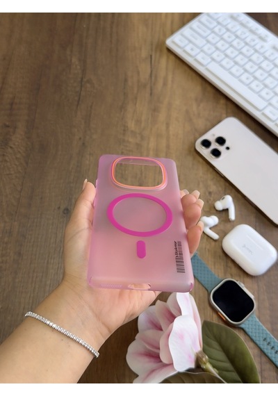 Redmi Note 14 Pro Plus 5g Magsafe Uyumlu Mat Sert Klein Kılıf Pembe