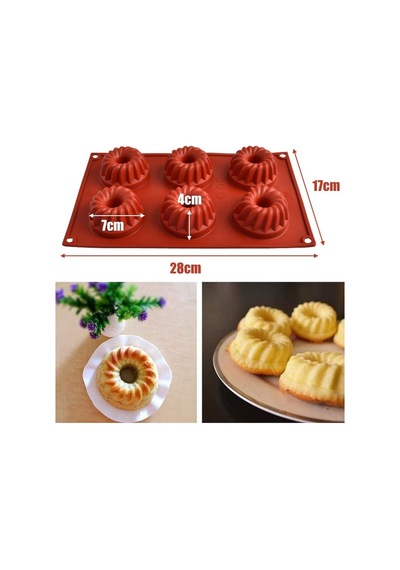 Cupcake, Muffin, Kek Ve Pasta Kalıbı Silikon Kalıp Kırmızı