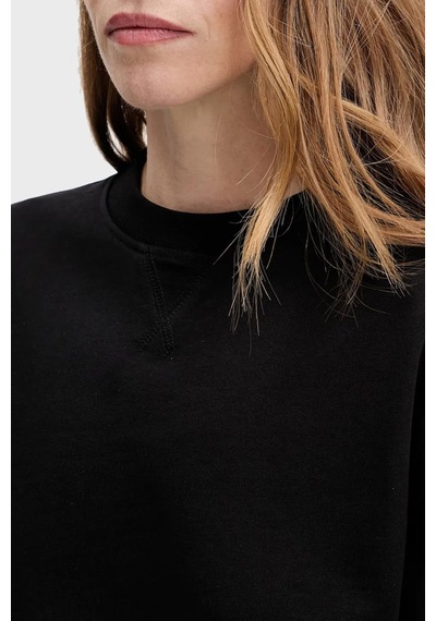 Calvin Klein Kadın Cropped Fit Logo Patch'li Sweatshirt - Siyah Black
