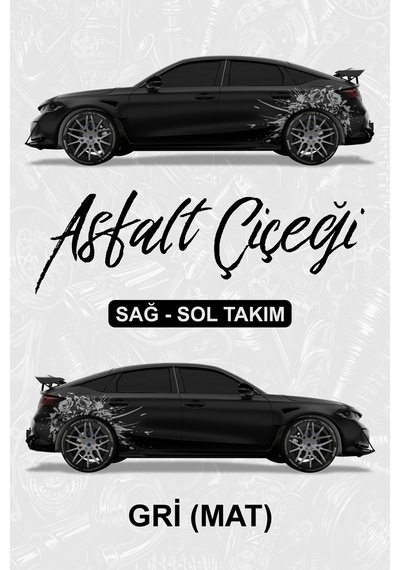 Asfalt Çiçeği Kaplama Sticker Grimat - 852822446