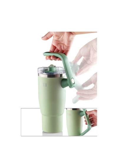 Fika Lumi Döner Kulplu Termos 950 Ml - Mint Yeşili-7572 Yeşil