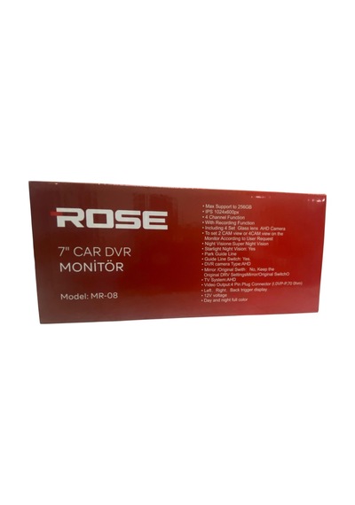 Rose Mr-08 7 Ekranlı 4 Kameralı Araç Dvr Seti - 4 Kanal Foksiyon - Kayıt Özelliği
