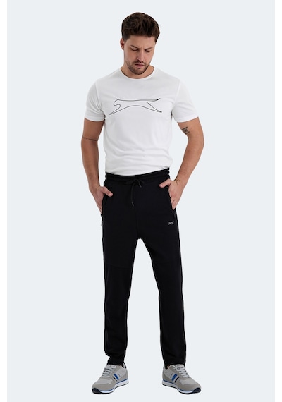 Slazenger Ones In Erkek Fermuar Cepli Siyah Eşofman Altı Siyah