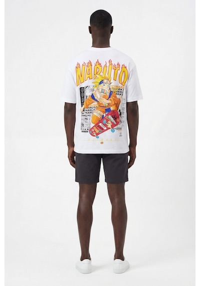 Blow Up Future Gen Naruto Oversize Erkek T-shirt 141409 Beyaz