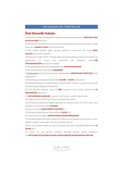 Özel Güvenlik Eğitim Seti Silahlı