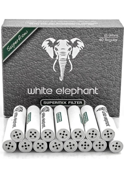 White Elephant 9mm Kömür/lüle Taşı Pipo Filtresi 10lu Paket 400 Adet 352455-10