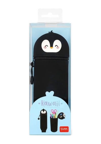 Legami Kawaii 2-ın-1 Silikon Kalem Çantası Penguen Ka0015 Çok Renkli