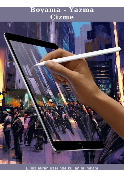 Apple Uyumlu iPad  Mini 6. Nesil 8.3 İnç Kablosuz Şarj Olabilen Avuç İçi Ve Eğim Özellikli Kalem