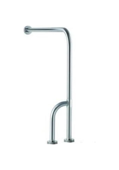 Maxıflow Paslanmaz Yer Duvar Baston Ayak Tutunma Bar 75X75X30 Krom