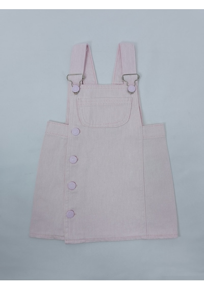 Kız Çocuk Düğmeli Jile Açık Pembe