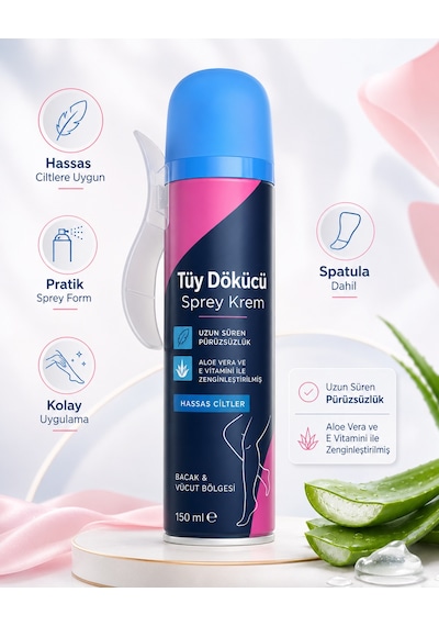 Hemengo Tüy Dökücü Sprey Krem 150 Ml Hassas Ciltler İçin Bacak Ve Vücut Bölgesi Pratik Kullanım Hmngobzs