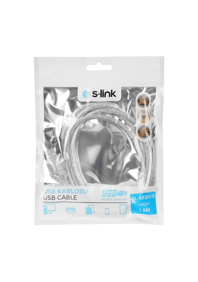 S-lınk Sl-af2015 Usb Uzatma Kablosu 1,5 Metre Tek Renk