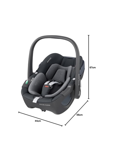 Maxi-cosi Adac'lı Pebble 360 Derece Dönebilen Yatabilen Bebek Oto Koltuğu Ve Ana Kucağı 0-13 Kg Essential Graphite