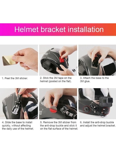 Aksiyon Kamerası Motosiklet Kaskı İçin Çene Ön Sabitleme Montaj Seti