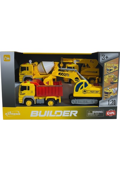 Ctoy 1:20 Sesli Ve Işıklı İş Makinaları Çok Renkli