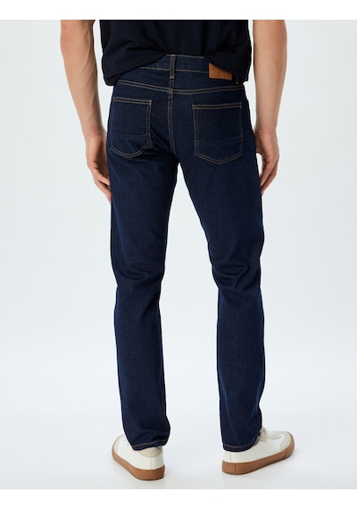 Koton Slim Fit Kot Pantolon - Brad Jean Koyu İndigo 5wam40112ıd İndigo