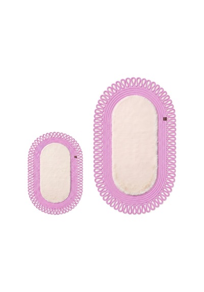 Banyo Paspası Takımı 60x100+40x60 Cm Dış Trikot Bej & Pembe