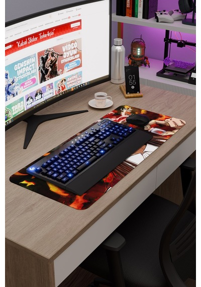 Fire Force Anime V3 - 70x30 Xl Gaming Kauçuk Kaymaz Taban Mouse Pad Fare Altlığı