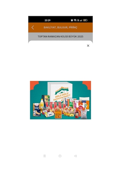 Ramazan Paketi Kumanya Erzak Kolisi Büyük Paket