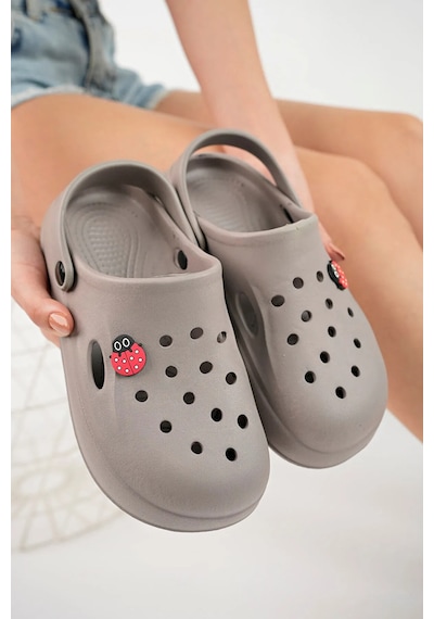 Unisex Çocuk Sabo Sandalet Günlük Ev Havuz Ve Plaj Terliği Gri