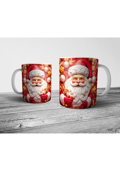 Noel Baba Yılbaşı Christmas Kupa Bardak Model 8 Çok Renkli