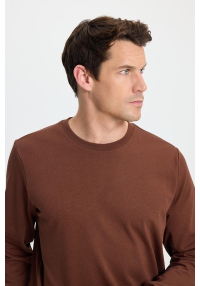 Tudors Erkek Relax Fit Rahat Kesim %100 Pamuk 2 İplik Bisiklet Yaka Kahverengi Sweatshirt-41519 Kahverengi Tudors Erkek Relax Fit Rahat Kesim %100 Pamuk 2 İplik Bisiklet Yaka Kahverengi Sweatshirt-41519 Kahverengi