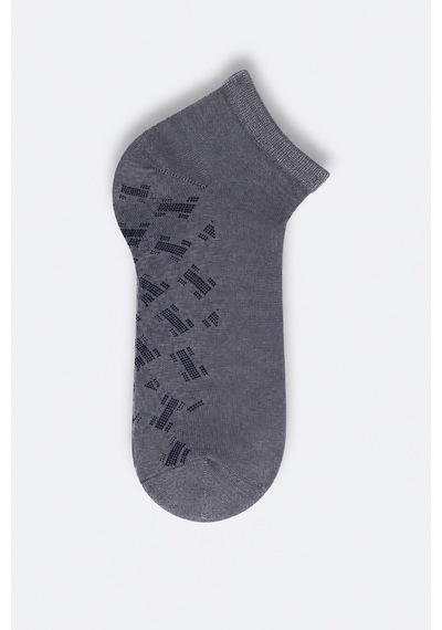 Morven Erkek Gri Bambu Desenli Patik Çorap 26yc019002100 Gri