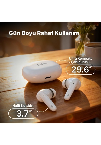 Airbeat Pro Gerçek Kablosuz Tws Bluetooth Kulaklık-2km167 Beyaz