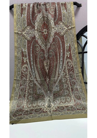 Aminenesil Sharell Soft Pamuk Şal Yağ Yeşili Renk KOYU YEŞİL