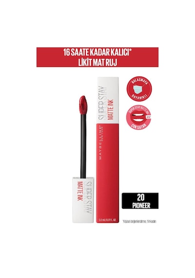 Maybelline New York Super Stay Matte Ink Likit Ruj 20 Pioner