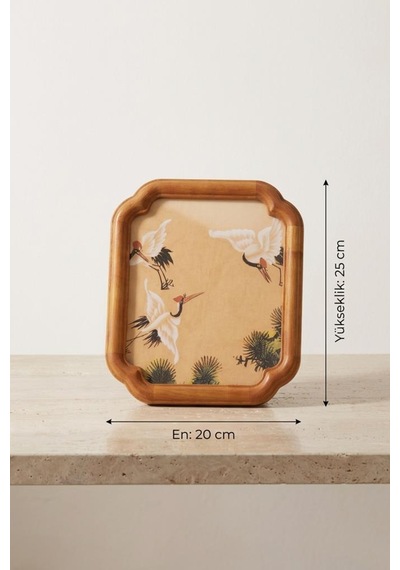 Atbyhome Vintage Oymalı Ahşap Çerçeve 20x25 Cm - Kavisli Köşe Masa Üstü Fotoğraf Çerçevesi Ve Dekoratif Tablo