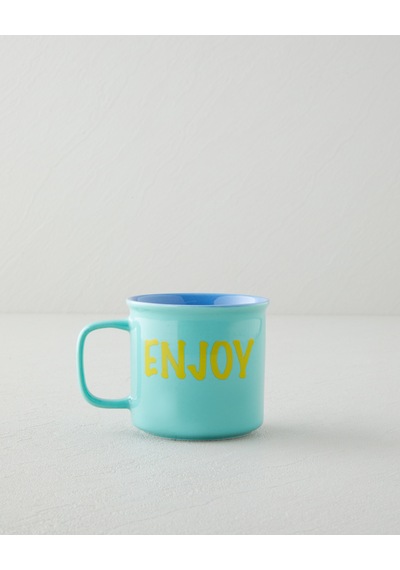 English Home Cheer And Enjoy Seramik Kupa 315 Ml Yeşil