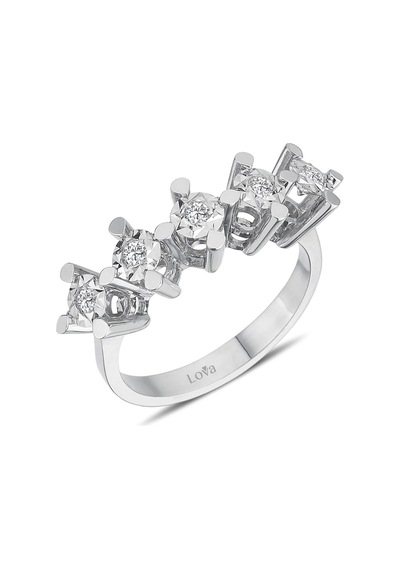 Lova 1,50 Karat Efektli Pırlanta Beştaş Yüzük - 1070108