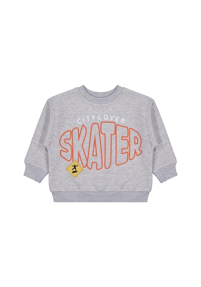 Civil Boys Skater Baskılı 2-5 Yaş Sweatshirt - Gri Grimelanj