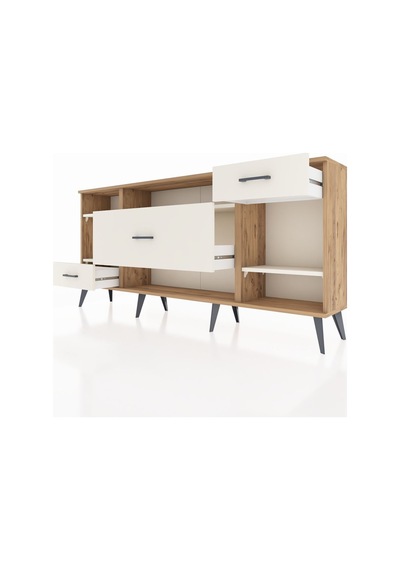 Arges Konsol 4 Raflı 3 Çekmeceli 176x30x83 Çam-aytaşı/aytaşı Aytaşı/aytaşı Arges Konsol 4 Raflı 3 Çekmeceli 176x30x83 Çam-aytaşı/aytaşı Aytaşı/aytaşı