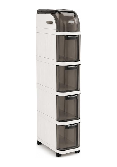 Ayrex Pro Slim Tekerlekli Organizer Dolap, 4 Çekmeceli Dar Alan Depolama Ünitesi, Banyo, Mutfak Ve Çamaşır Odası Diğer Ayrex Pro Slim Tekerlekli Organizer Dolap, 4 Çekmeceli Dar Alan Depolama Ünitesi, Banyo, Mutfak Ve Çamaşır Odası Diğer