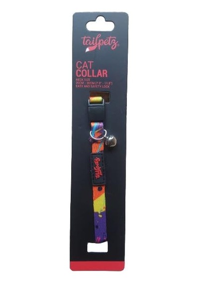 Tailpetz Cat Color Easy & Safety Lock Splash Ayarlanır Kedi Boyun Tasması